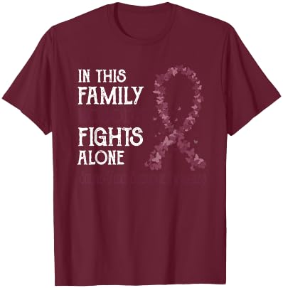 In This Family Nobody Fights Alone Sturge-Weber Syndrome T-Shirt - T-Shirt | Maroon