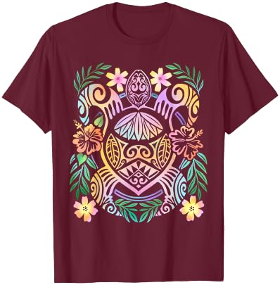 Hawaiian Tie Dye Sea Turtles, Hawaii T-Shirt - T-Shirt | Maroon