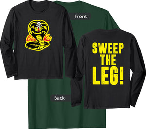 Cobra Kai Front and Back Sweep the Leg and Cobra Logo Show T-Shirt - T-Shirt | Forest