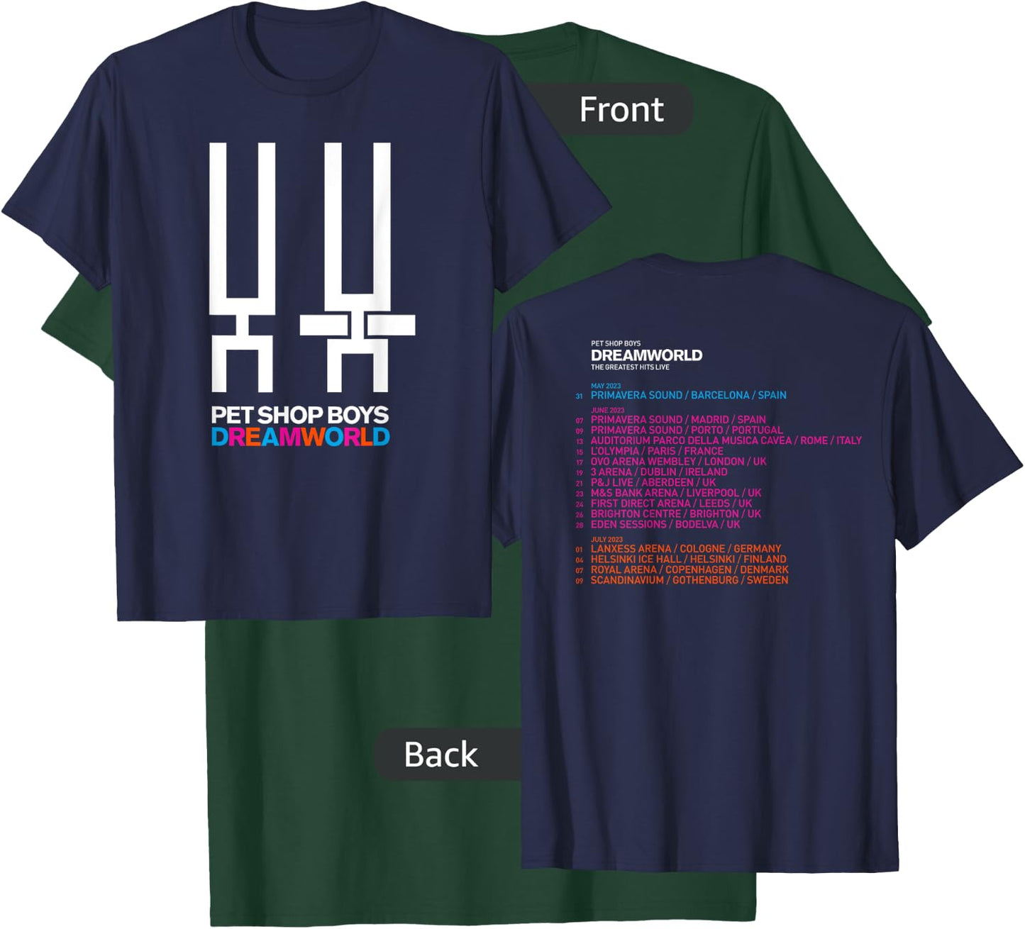 Pet Shop Boys Dreamworld Tour T-Shirt - T-Shirt | Forest