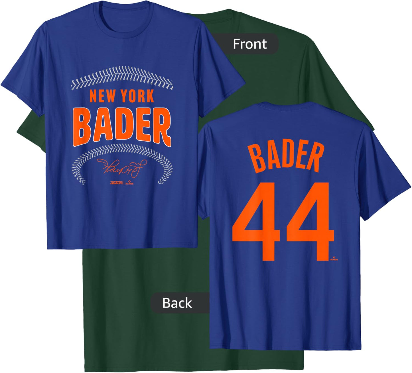 Harrison Bader New York Name & Number (Front & Back) T-Shirt - T-Shirt | Forest
