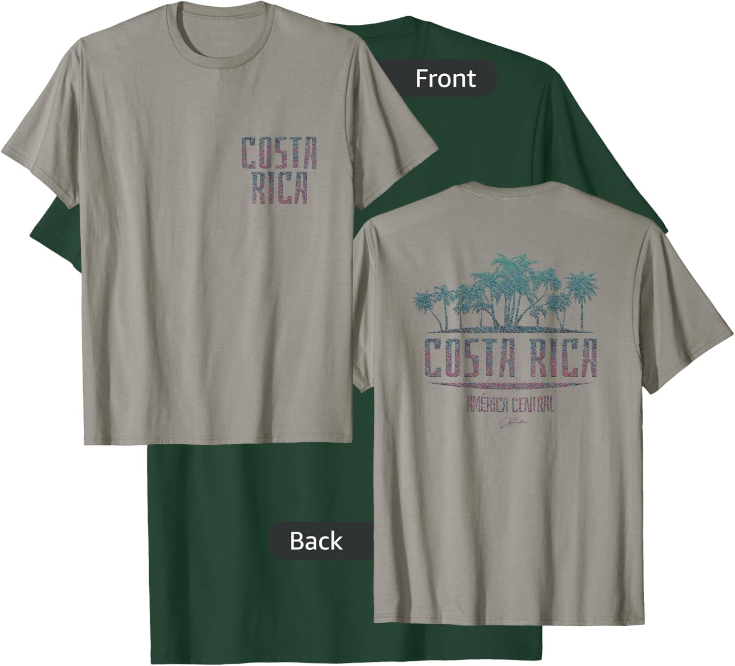 JCombs: Costa Rica Palm Trees on Beach (Two-Sided) T-Shirt - T-Shirt | Forest