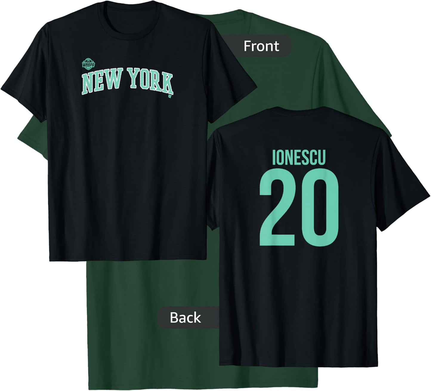 Sabrina Ionescu #20 - Number on Back - New York Basketball T-Shirt - T-Shirt | Forest