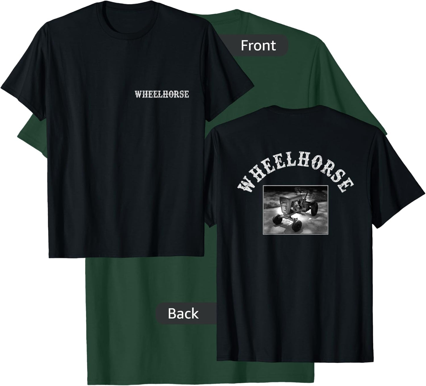 Wheelhorse Brand -Adults Band , Black, Small, Short Sleeve, Classic Fit, Cotton 100% Polyester 0% T-Shirt - T-Shirt | Forest