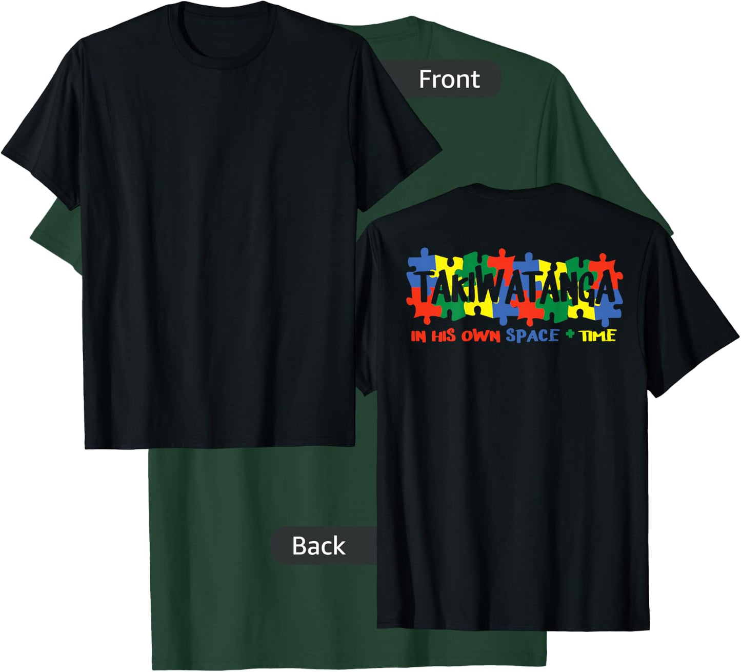 Maori Takiwatanga Definition Gift Autism Awareness T-Shirt - T-Shirt | Forest