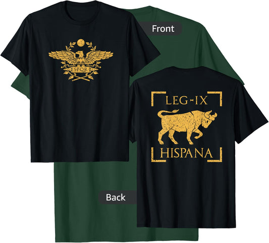 Legio IX Hispana Taurus Emblem Roman Legion Back Print T-Shirt - T-Shirt | Forest