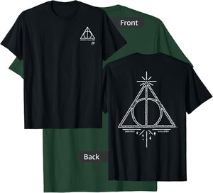 Harry Potter Deathly Hallows Pocket Icon Front & Back T-Shirt - T-Shirt | Forest