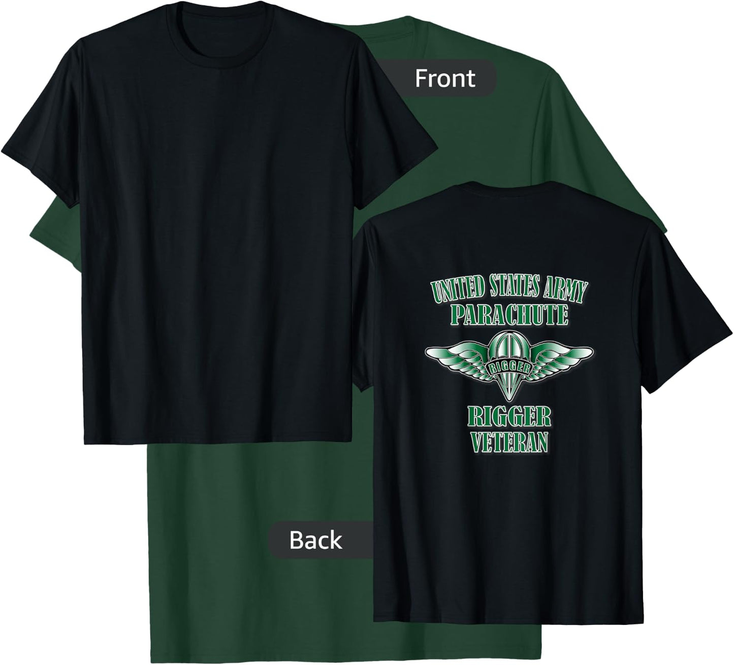Relaxed Lifestyle Products Men's Black Military , Small, Short Sleeve, , Classic Fit, 100% Cotton T-Shirt - T-Shirt | Forest