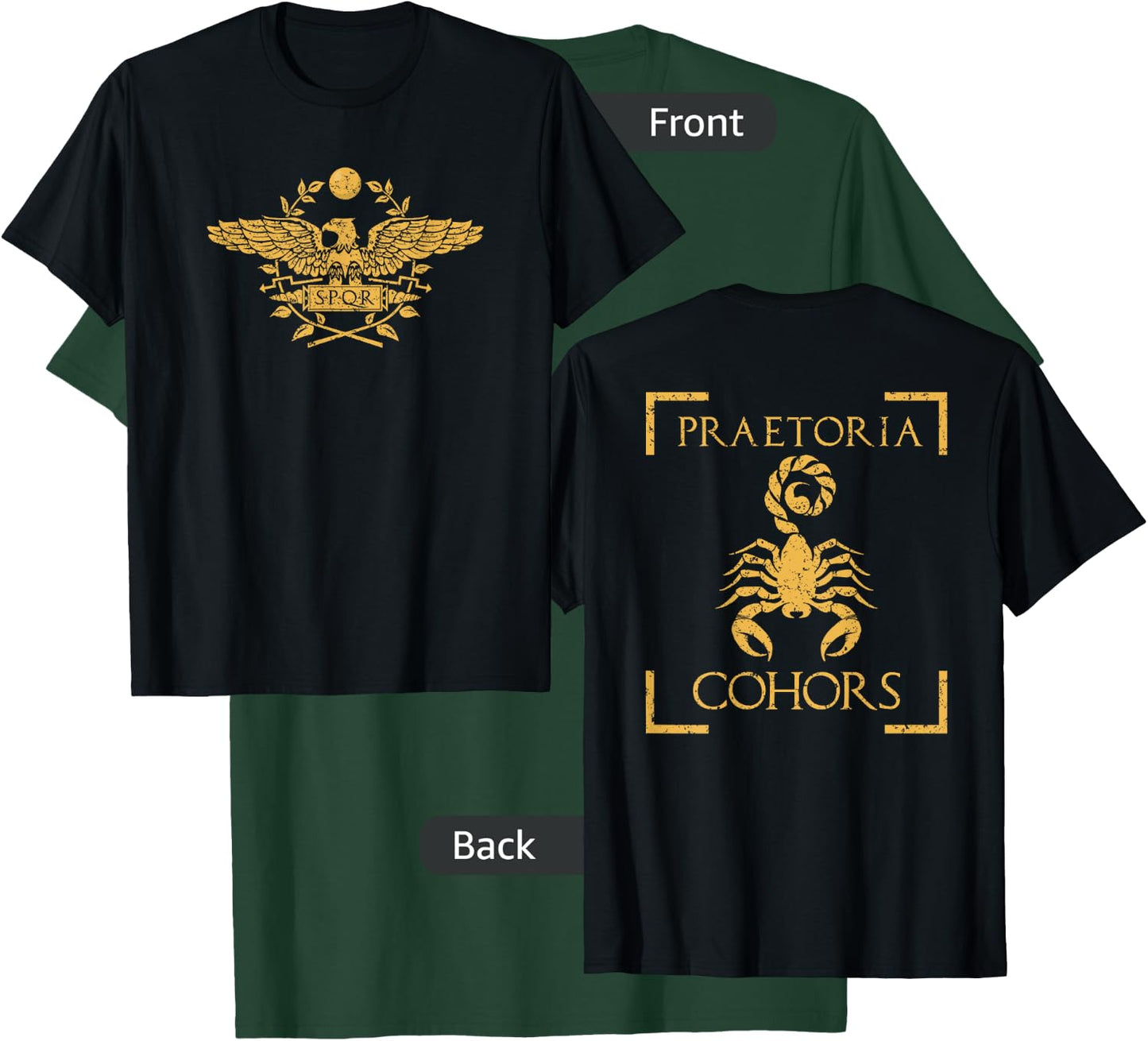 Praetoria Cohors Praetorian Guard Roman Army Back Print T-Shirt - T-Shirt | Forest