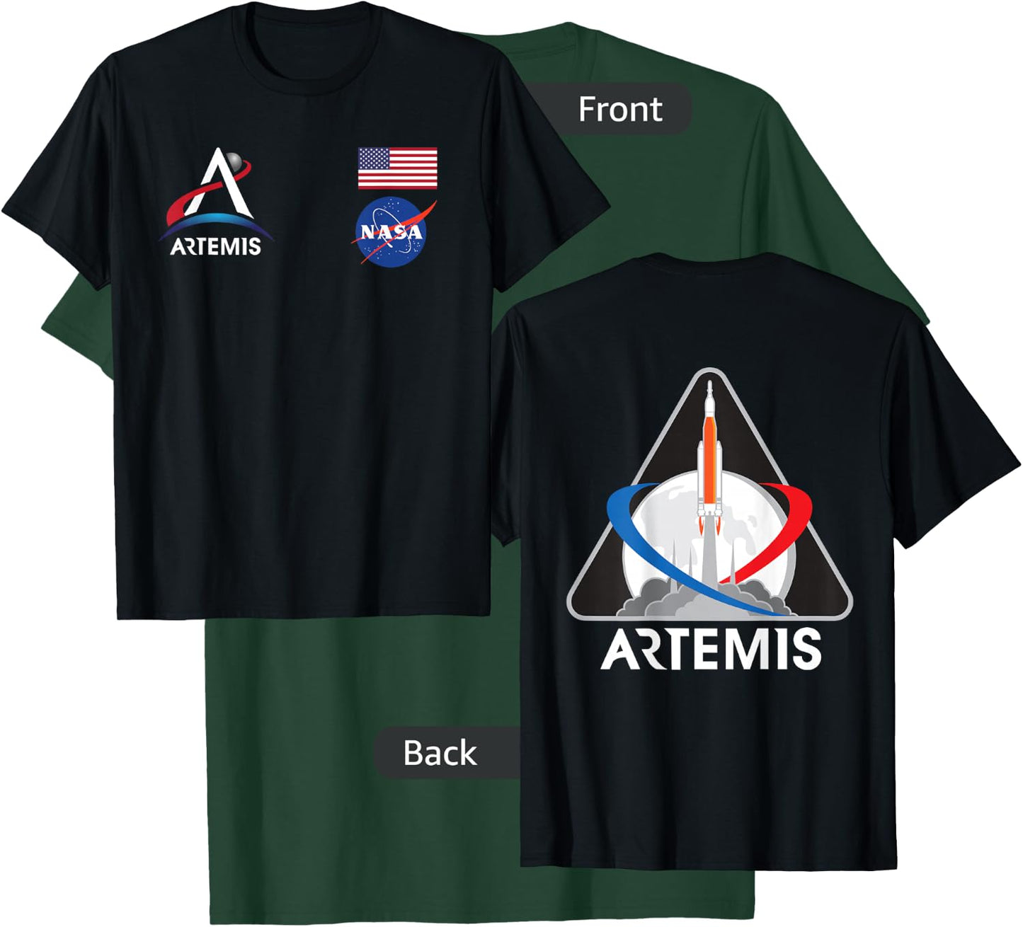 NASA Artemis Mission 1 Moon To Mars T-Shirt - T-Shirt | Forest