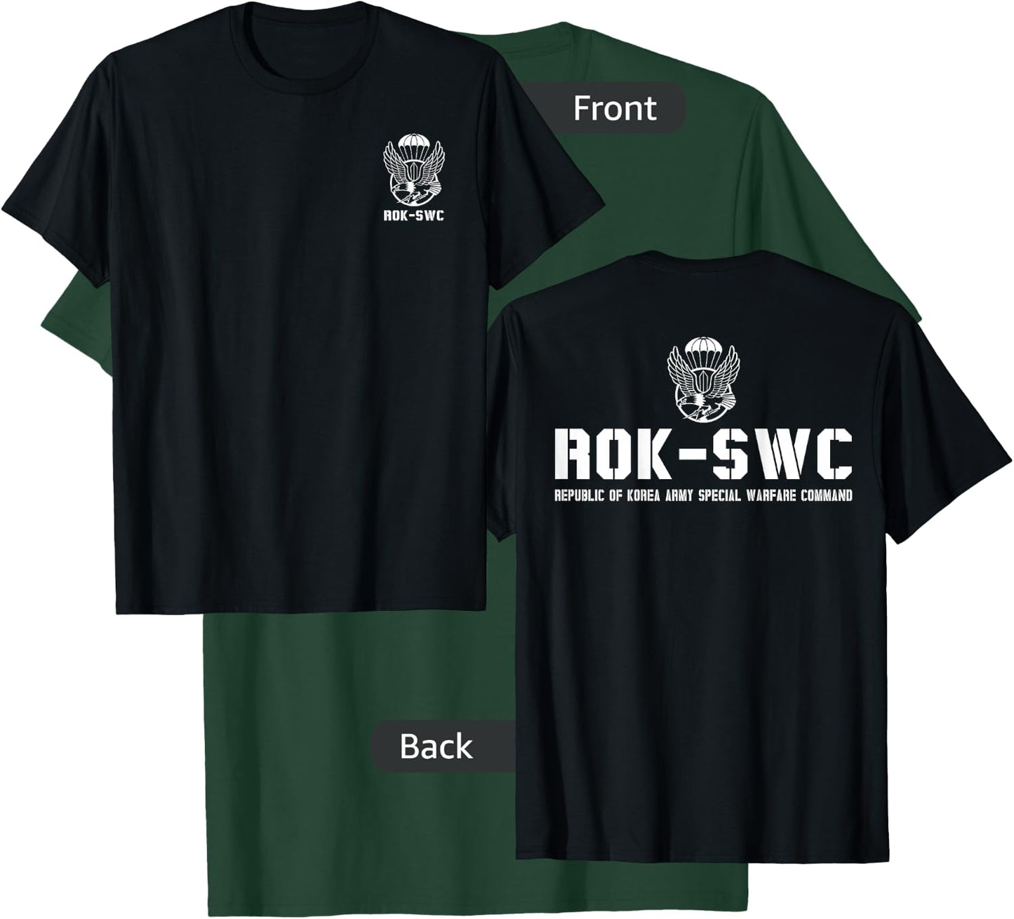 Republic of Korea ROK Army Special Forces Black Berets T-Shirt - T-Shirt | Forest