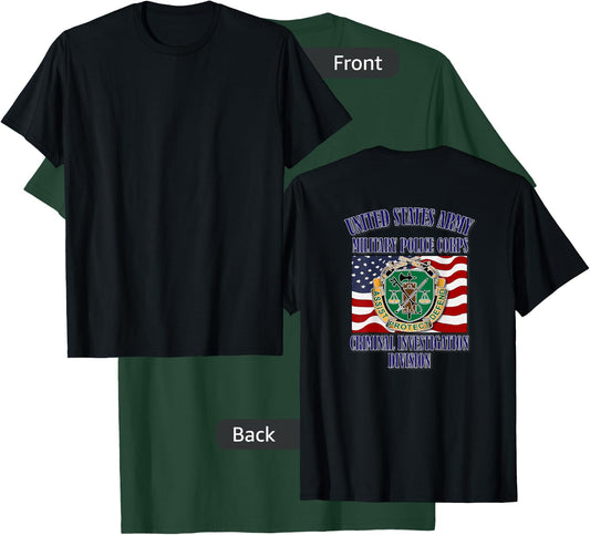 U.S. Army Military Police CID (Back Design) T-Shirt - T-Shirt | Forest