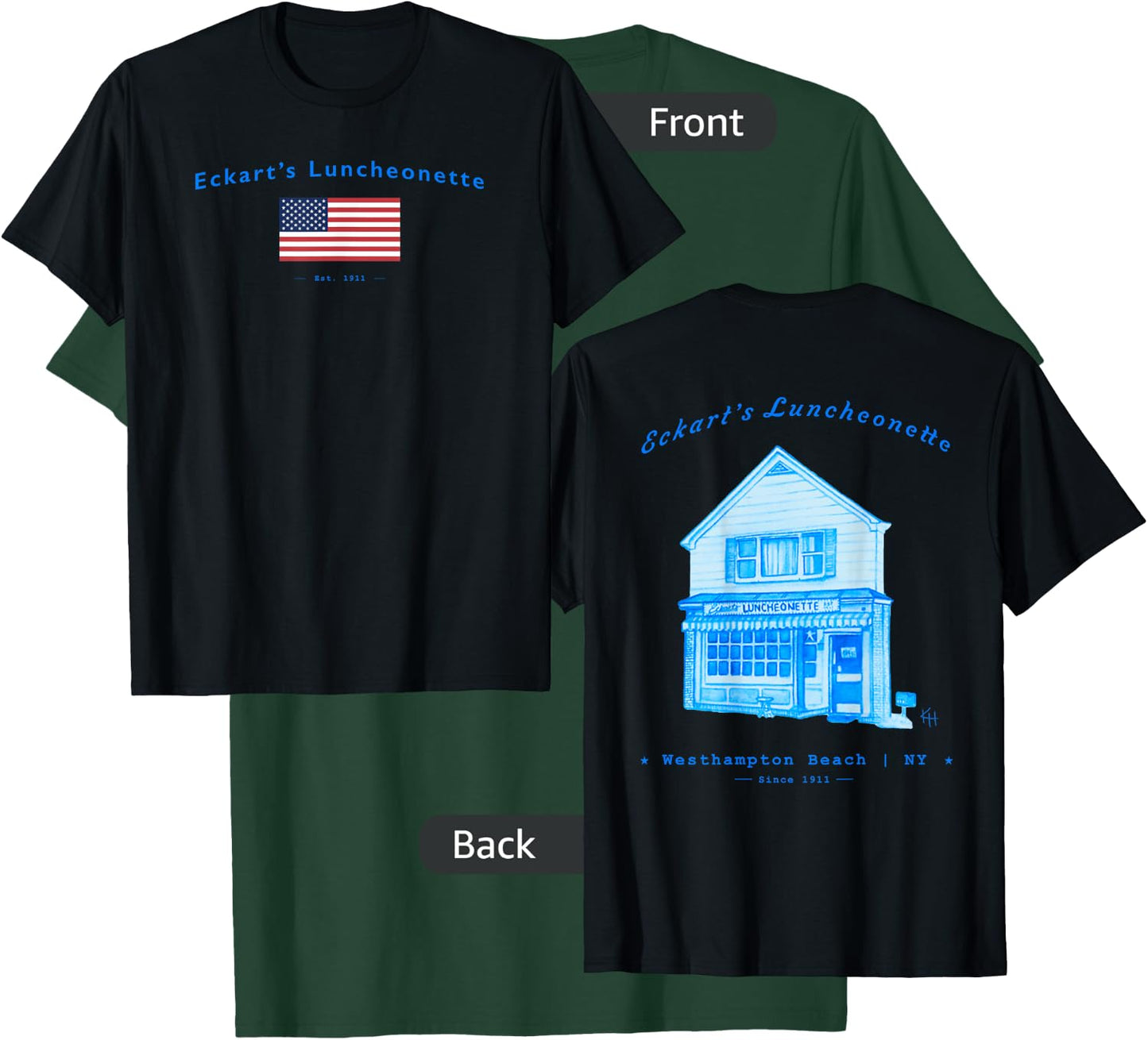 Eckart's Luncheonette Westhampton Beach T-Shirt - T-Shirt | Forest