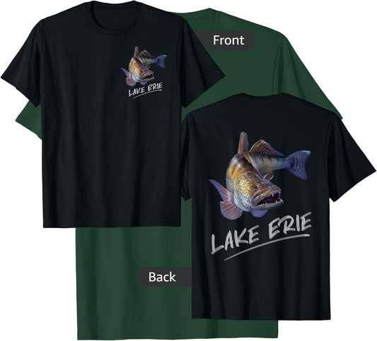 Lake Erie Walleye Fishing Fisherman T-Shirt - T-Shirt | Forest