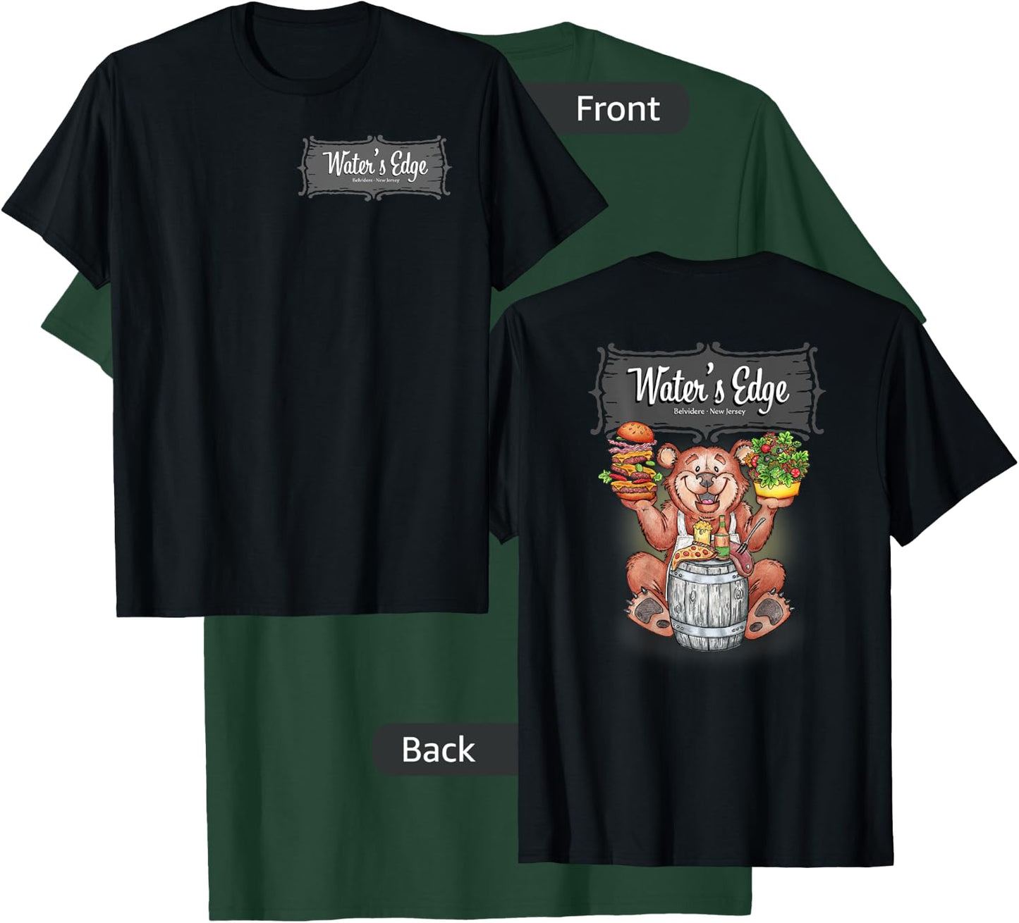 WATERS EDGE, restaurant T-Shirt - T-Shirt | Forest