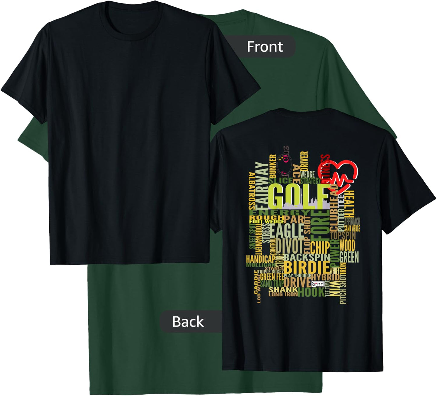 Golf Addict, Golf Lover, Golf Words T-Shirt - T-Shirt | Forest