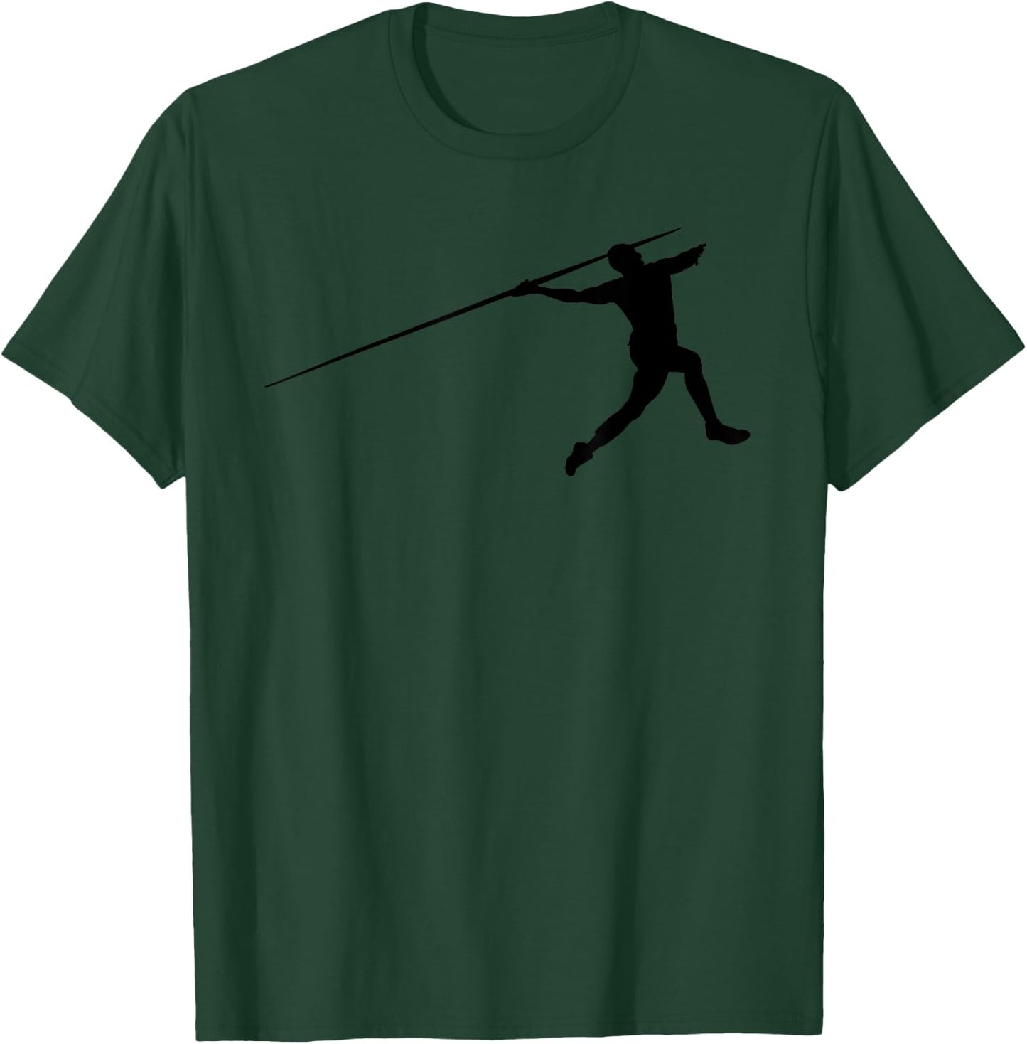 Silhouette Javelin Javelineer Spear Thrower Track And Field T-Shirt - T-Shirt | Forest