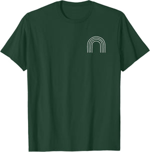Boho Rainbow Art Abstract Colors Minimalist Graphic T-Shirt - T-Shirt | Forest