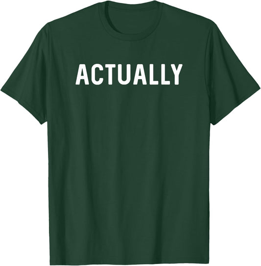 Actually Men's Black Letter Print T-Shirt - T-Shirt | Forest