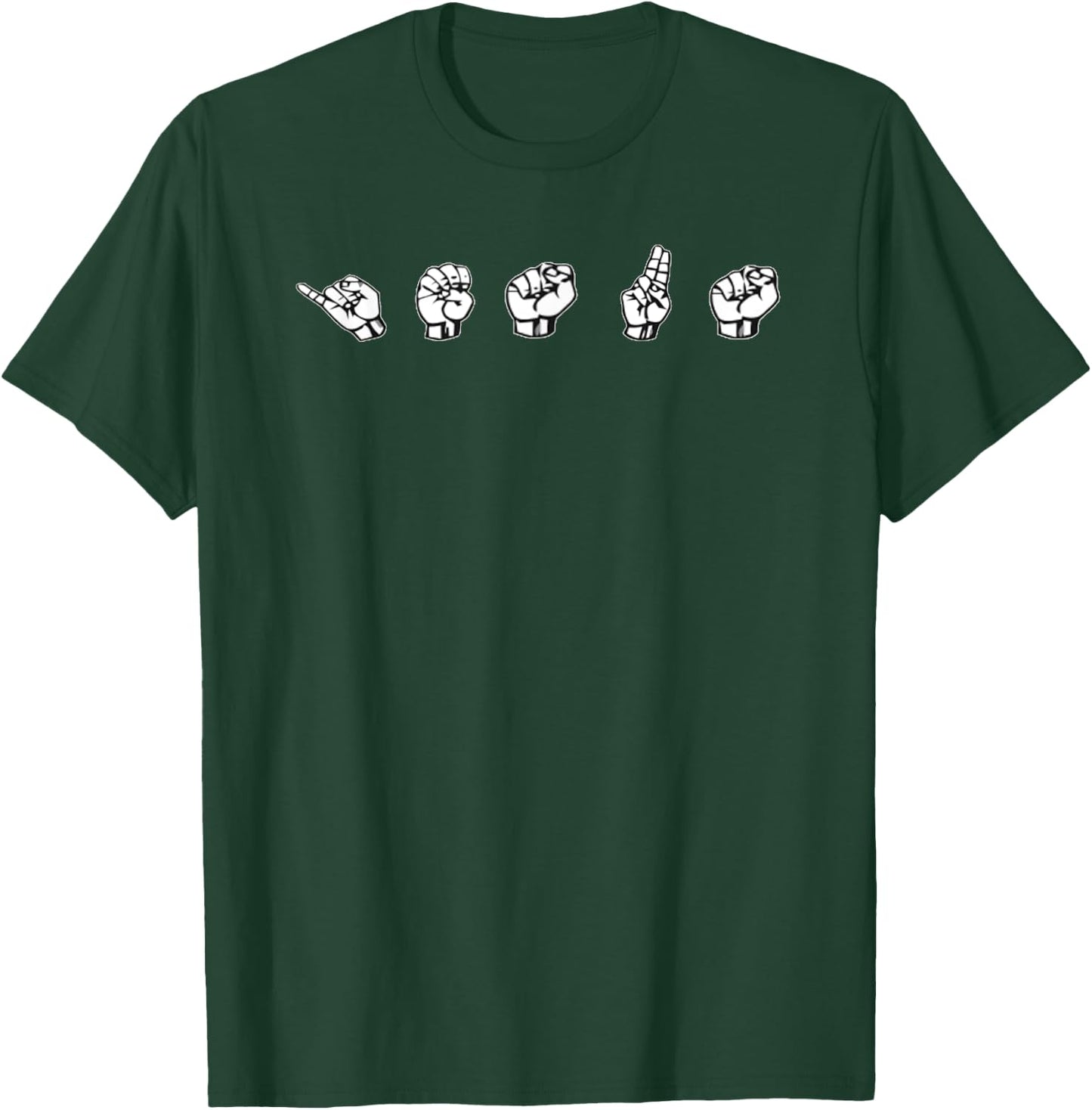 Sign Language Jesus Christian ASL T-Shirt - T-Shirt | Forest
