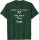 Teacher Letter Of The Week F Sight Words This That Saying T-Shirt - T-Shirt | Forest