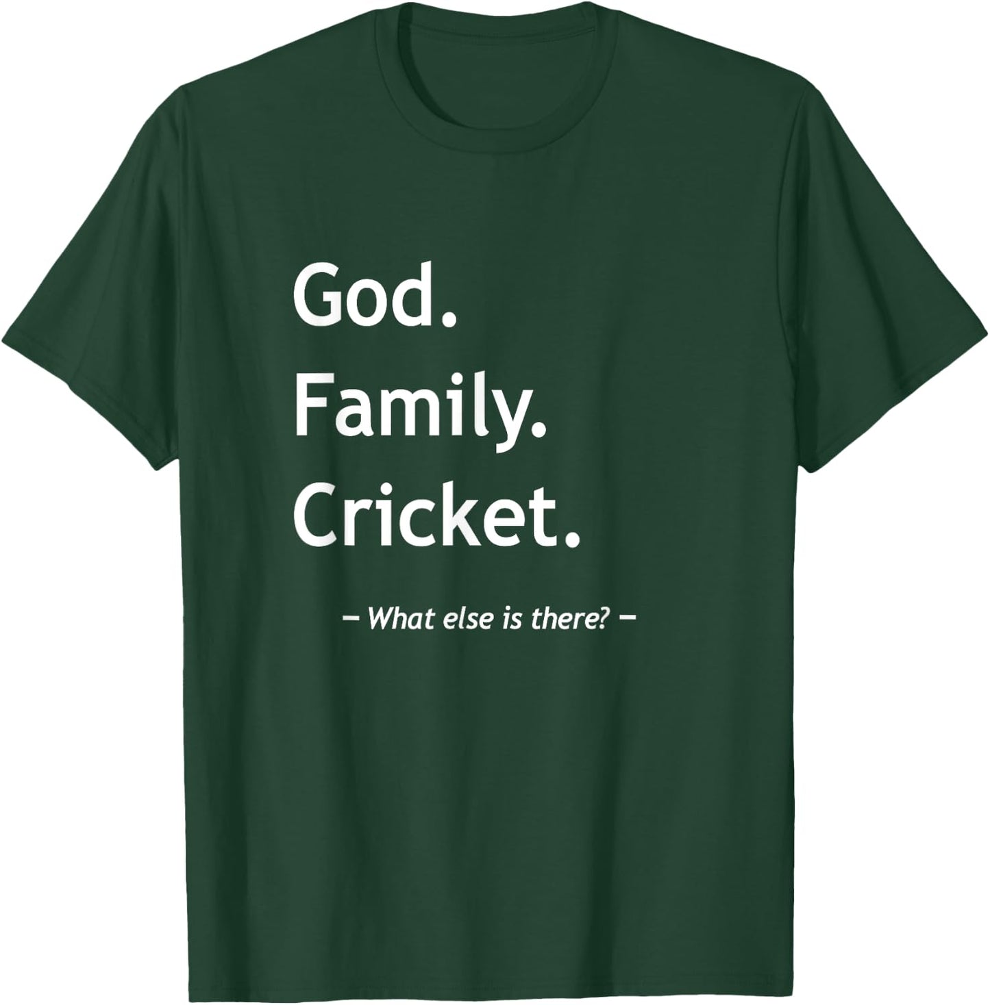 Christian Faith Jesus Christianity God Family Sport Cricket T-Shirt - T-Shirt | Forest