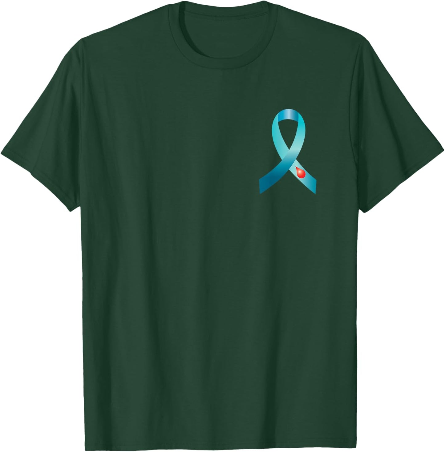 Type One Diabetes Awareness Ribbon Type 1 Diabetes Awareness T-Shirt - T-Shirt | Forest