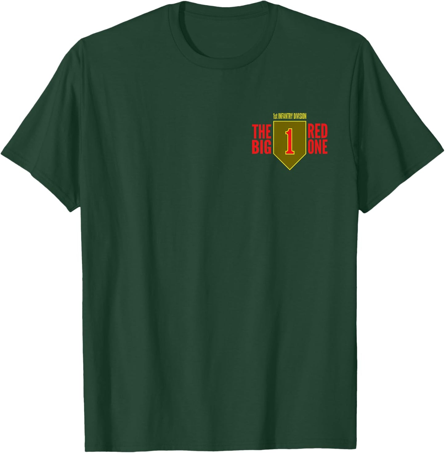 1ST INFANTRY DIVISION ARMY Black Men's Classic Fit Modern Military Theme T-Shirt - T-Shirt | Forest