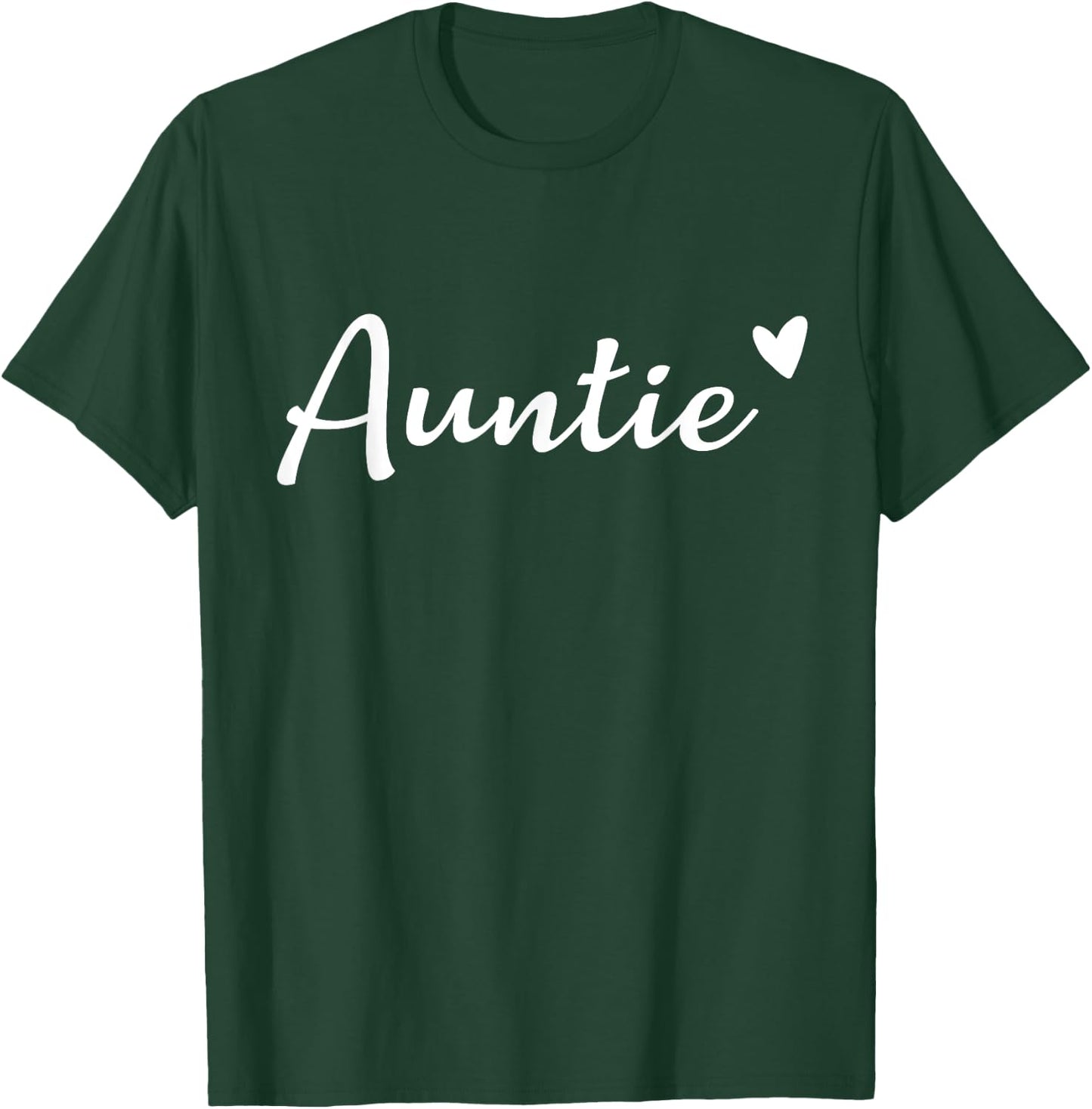 Auntie Cute Heart Funny Auntie Mother's Day T-Shirt - T-Shirt | Forest