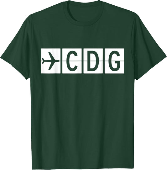 CDG Paris France Airport T-Shirt - T-Shirt | Forest