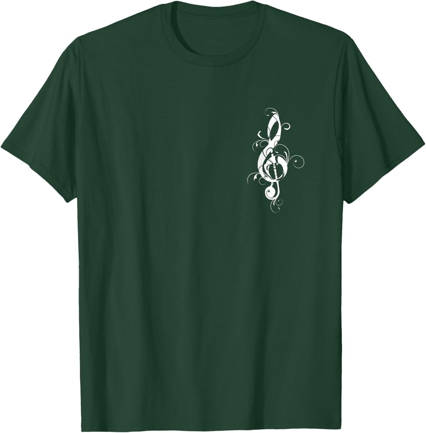 Treble Clef, Treble Clef, Floral, Musical Note T-Shirt - T-Shirt | Forest