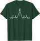 Funny Land Surveyor Gift Cool Surveying Tripod Heartbeat T-Shirt - T-Shirt | Forest