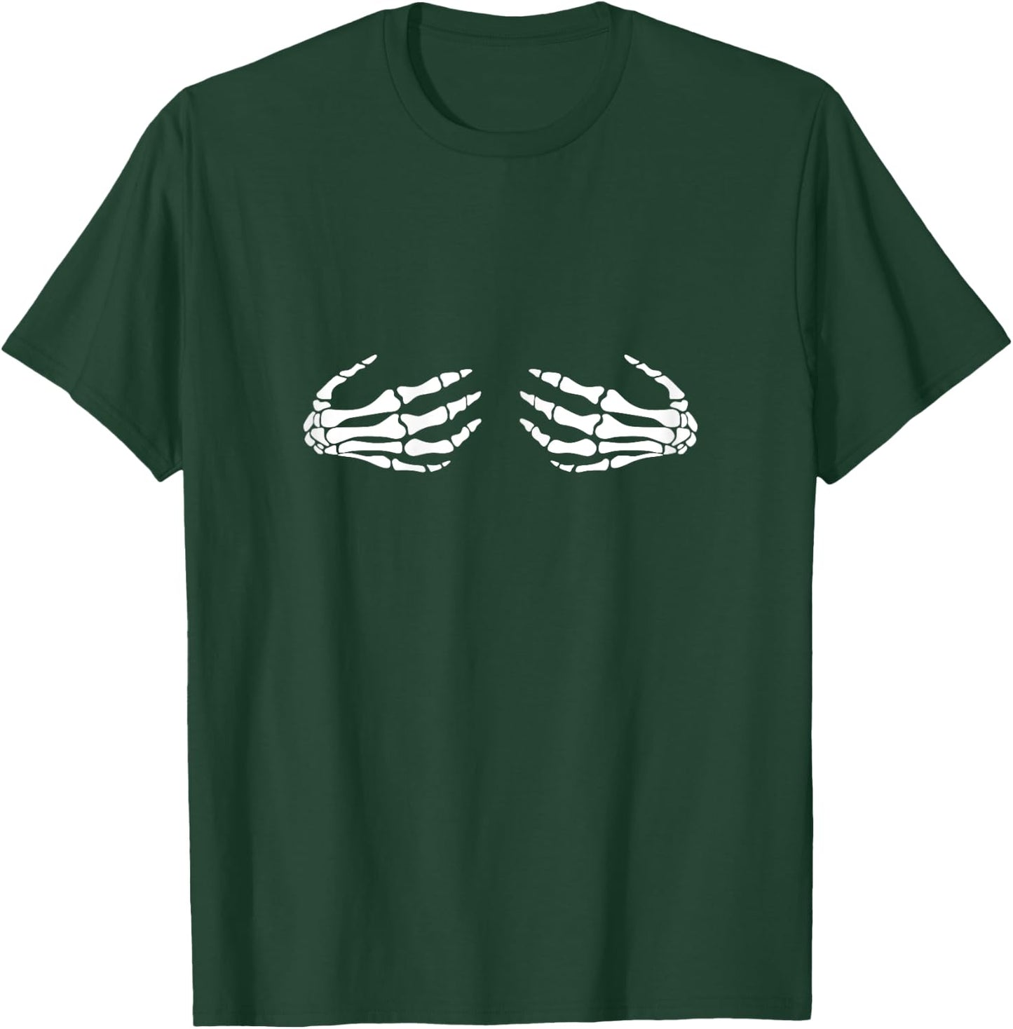 Funny Skeleton Skull Hand on chest T-Shirt - T-Shirt | Forest