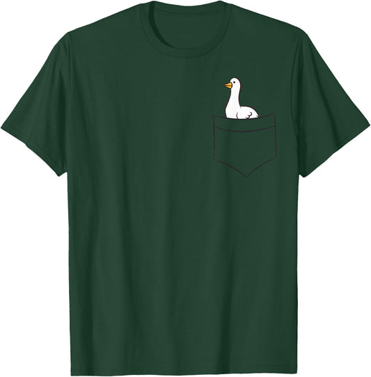 Goose In The Pocket Funny Pocket Goose T-Shirt - T-Shirt | Forest