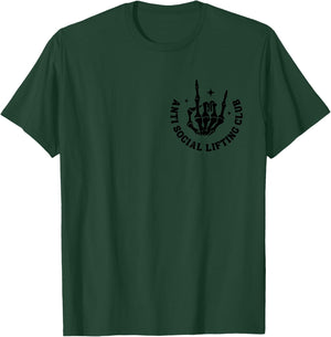 Anti Social Lifting Club Funny Gym Bodybuilder Fitness T-Shirt - T-Shirt | Forest