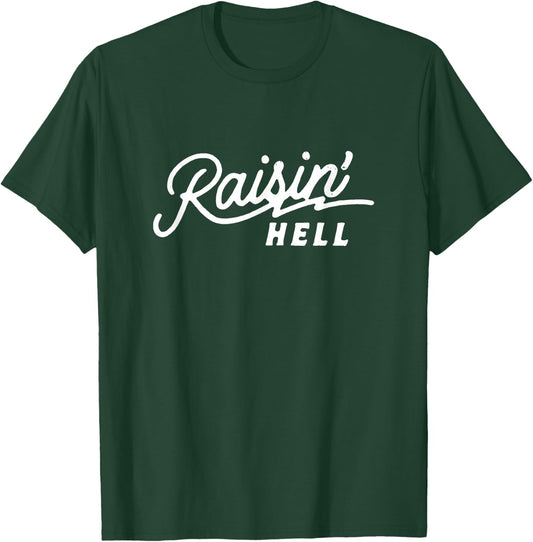Raisin' Hell, Funny Cowboy Country Retro T-Shirt - T-Shirt | Forest