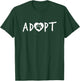 ADOPT Pawprint Cute Dog Cat Pet Shelter Rescue Women Kids T-Shirt - T-Shirt | Forest