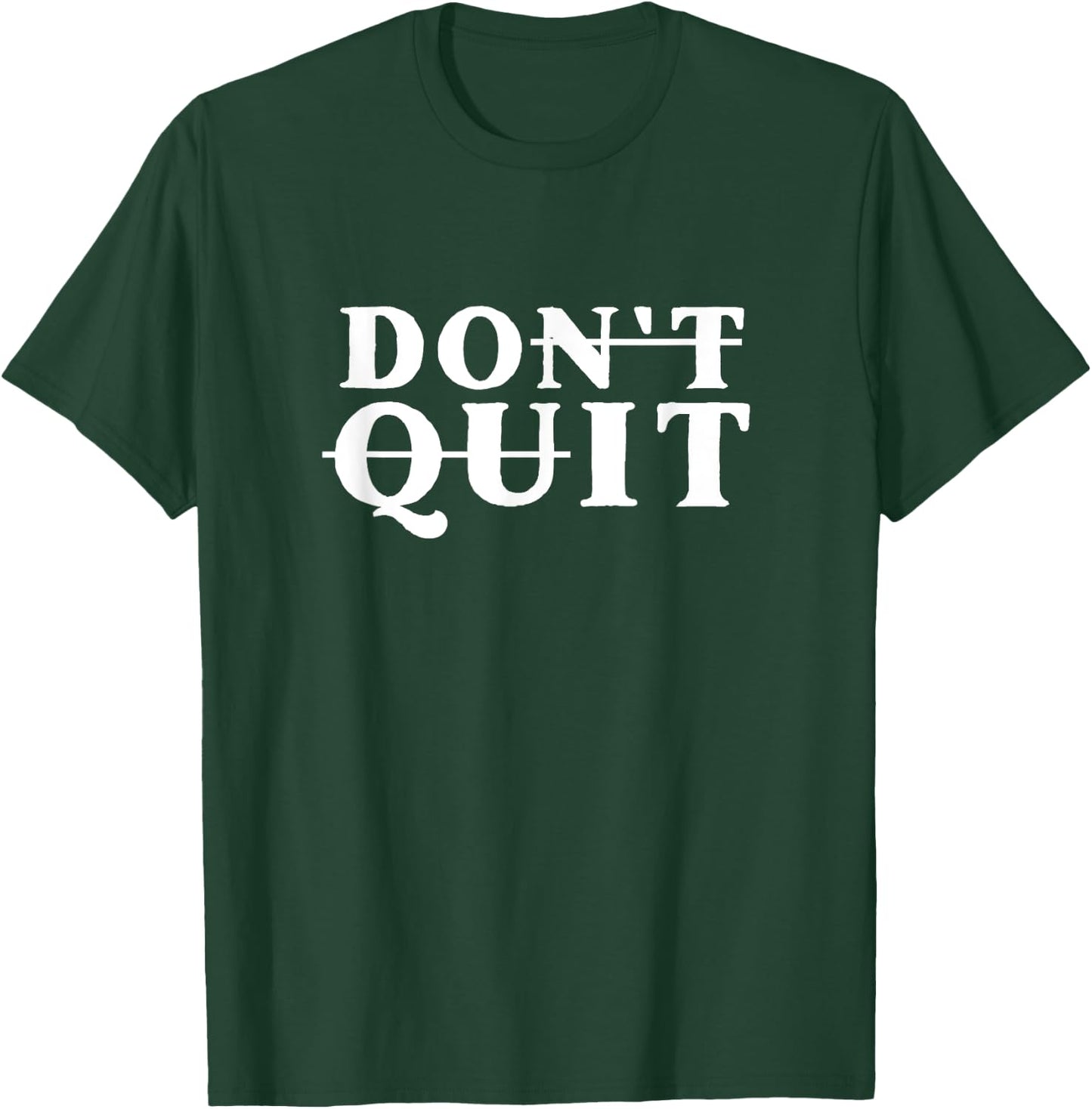Do It Don't Quit Motivational - -Youth Black Cotton - Small - - Short Sleeve T-Shirt - T-Shirt | Forest