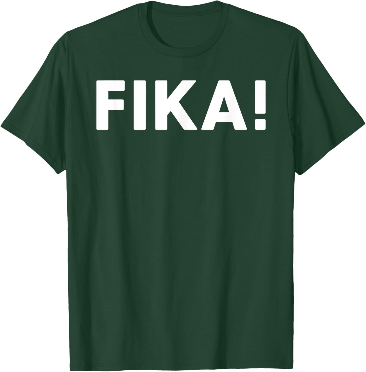 Fika! Swedish Coffee Cake Lover Uffda Funny Fika T-Shirt - T-Shirt | Forest