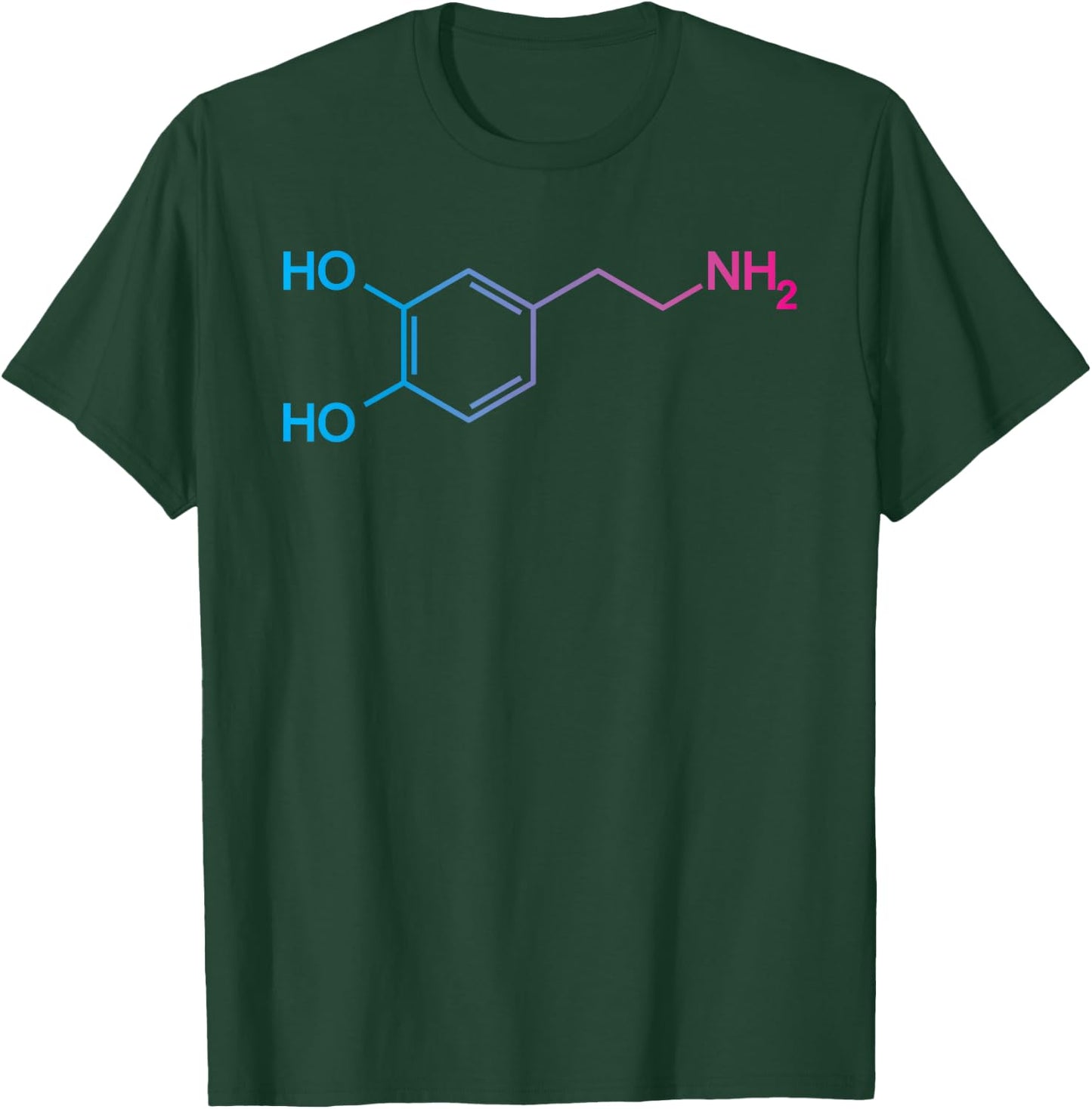 Dopamine Molecule Happiness - Biologist T-Shirt - T-Shirt | Forest