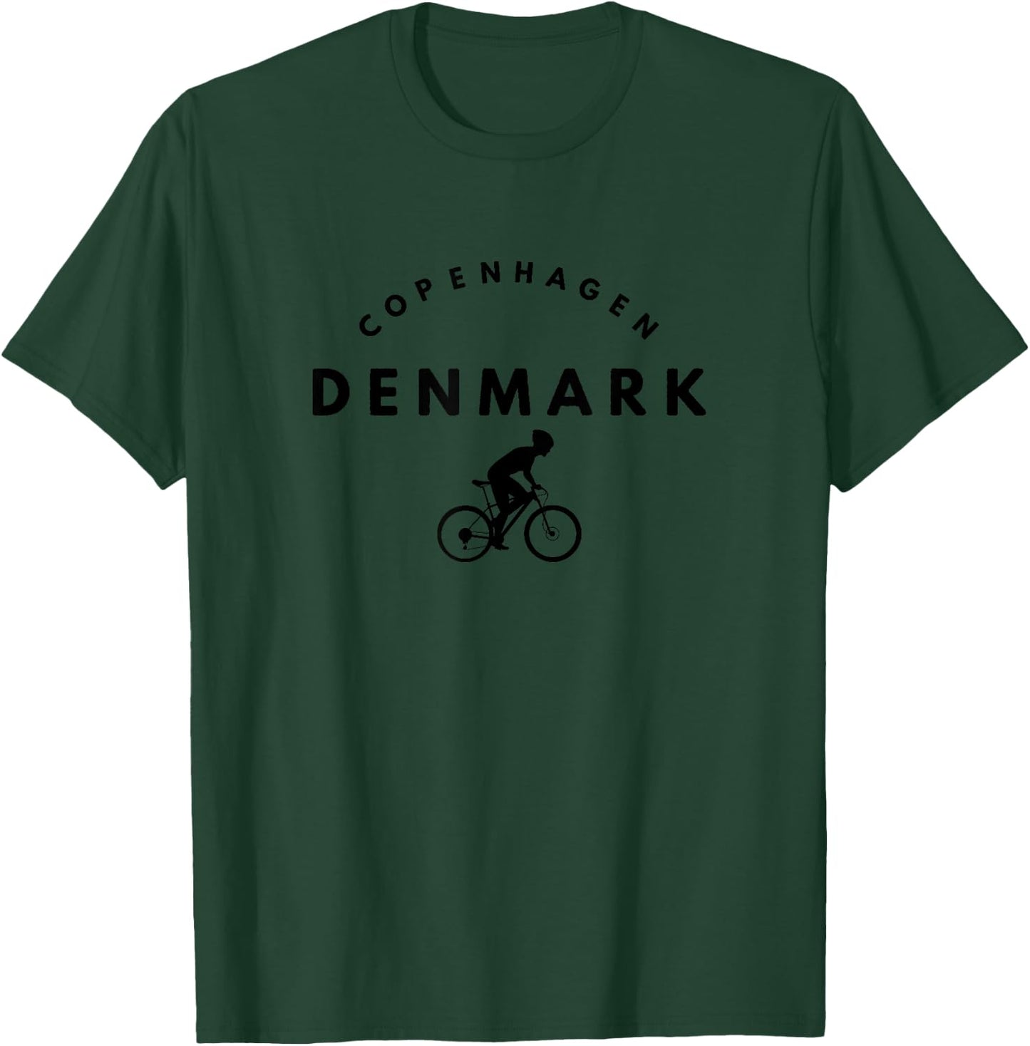 Copenhagen Denmark Cycling T-Shirt - T-Shirt | Forest