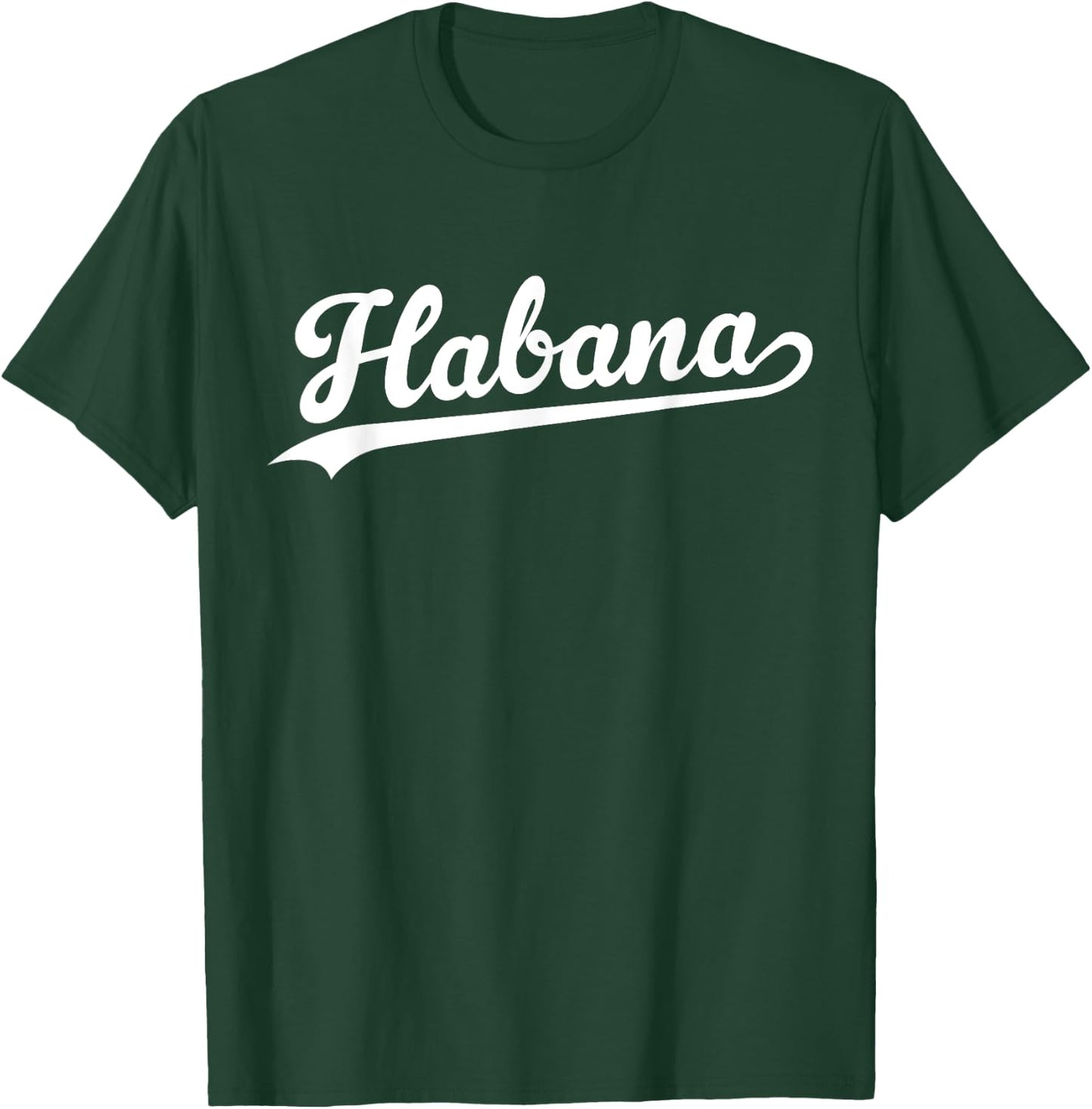 Habana Baseball Jersey Script Vintage Retro Style T-Shirt - T-Shirt | Forest