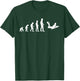 Bodyboard Evolution Silhouette Bodyboarding Funny T-Shirt - T-Shirt | Forest