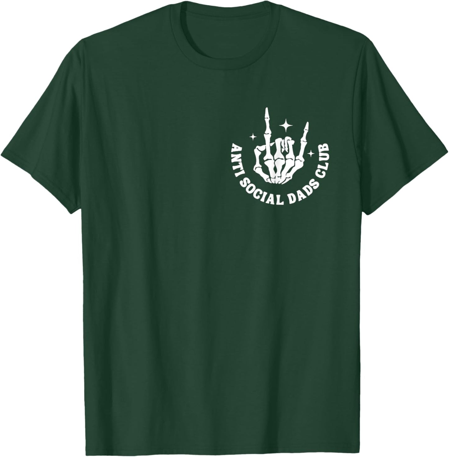 Anti Social Dads Club Groovy Funny Dad Life Daddy Anxiety T-Shirt - T-Shirt | Forest