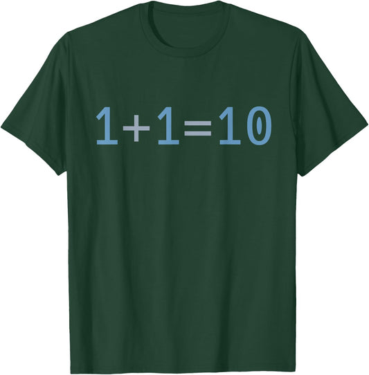 Binary Code Funny Programming IT Gift Black T-Shirt - T-Shirt | Forest