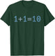 Binary Code Funny Programming IT Gift Black T-Shirt - T-Shirt | Forest