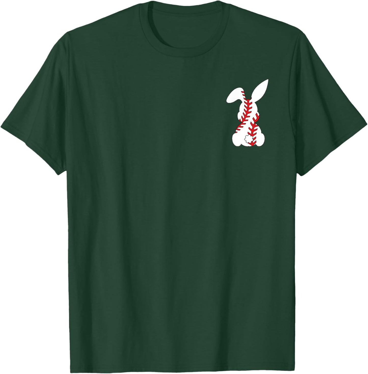 Easter Bunny Baseball Sport Easter Baseball Pocket Rabbit T-Shirt - T-Shirt | Forest