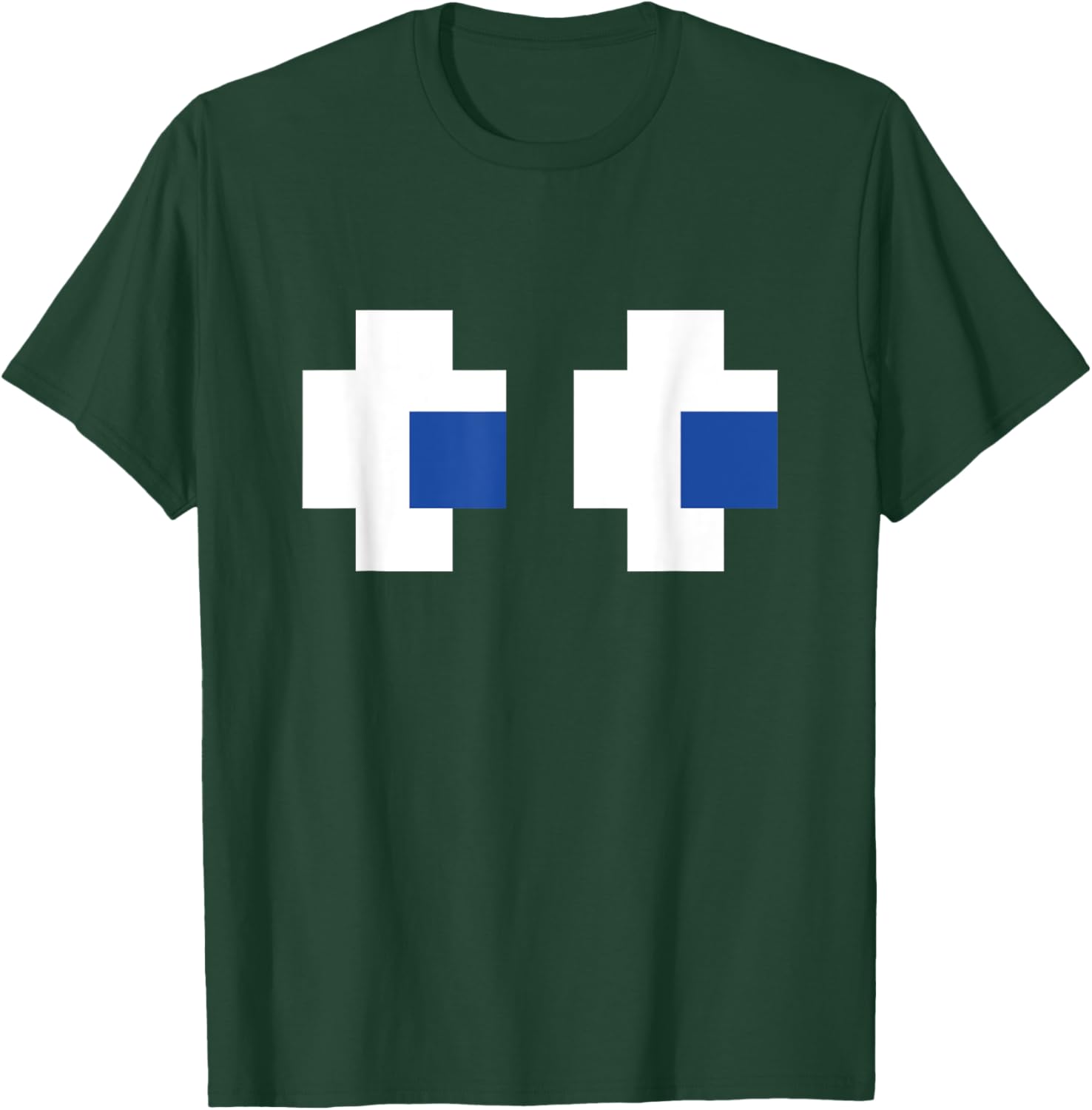 Retro Arcade Gaming Halloween Ghost Partner Group Costume T-Shirt - T-Shirt | Forest