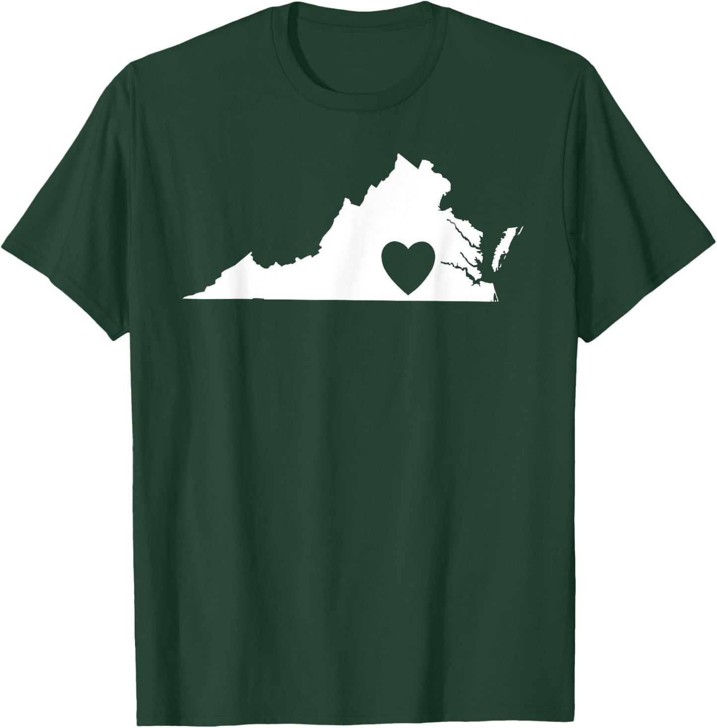 Virginia Lovers State Heart | Vintage Throwback Gift T-Shirt - T-Shirt | Forest