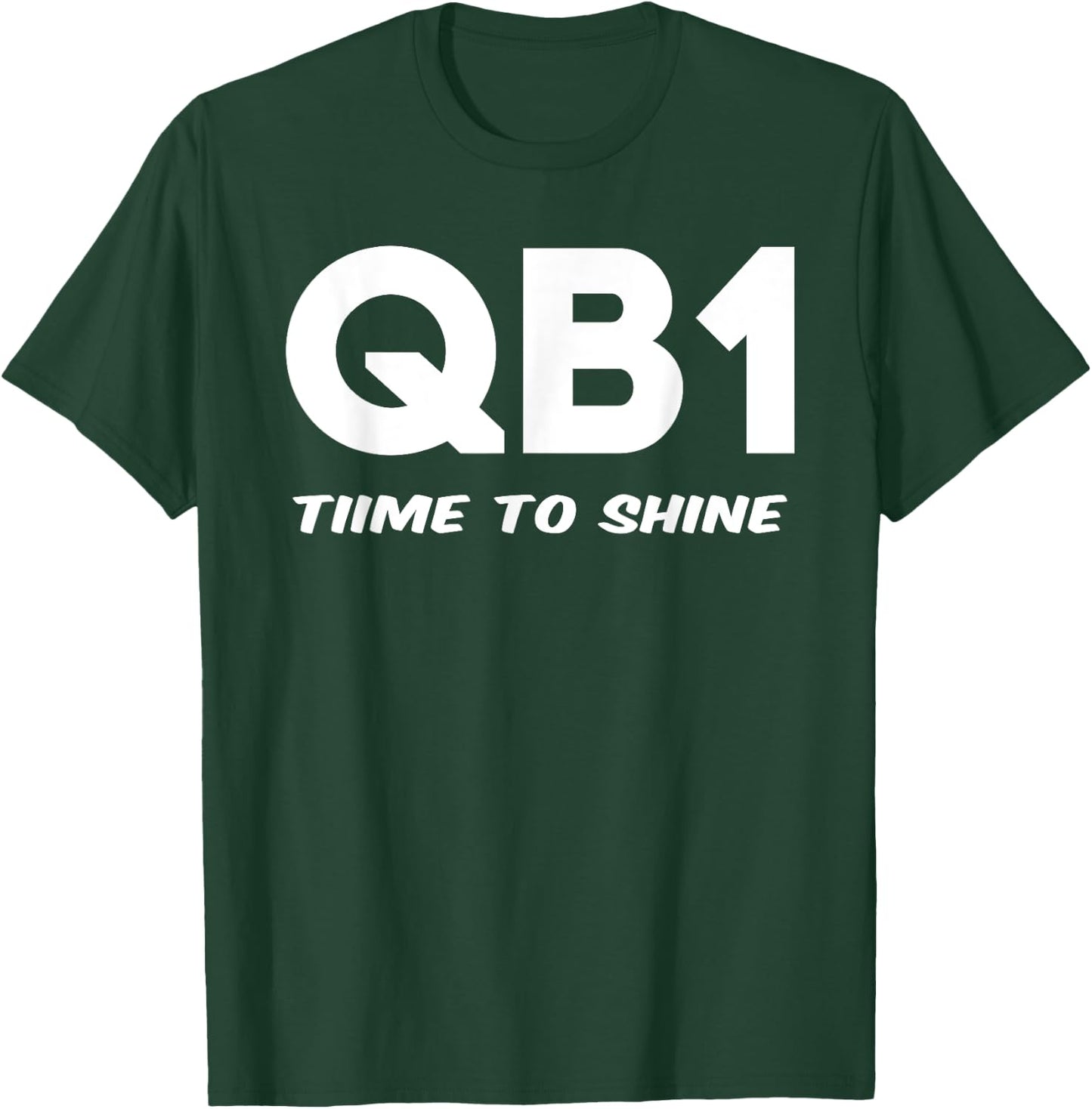 QB1 I Love My Quarterback Offensive Line Men Women Football T-Shirt - T-Shirt | Forest